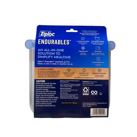 Ziploc Endurables 1 Medium Pouch 16 Fl Oz NEW Reusable Pouch Bag - Picture 7 of 12